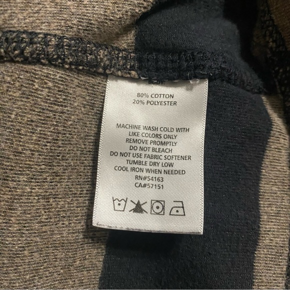 Calvin Klein Performance Black Tan Striped Velour Cowl Neck Sweater - Picture 7 of 7